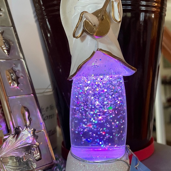 NEW Angel color-changing Night Light Glitter Snow Globe by Roman, Gift-able! - Picture 3 of 14